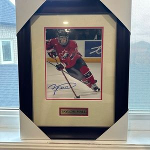 Framed and Signed Taylor Hall Autograph